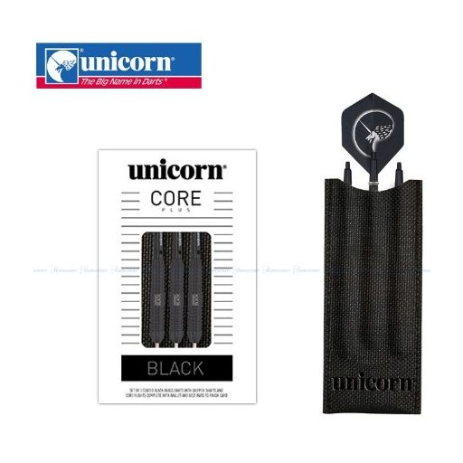 Unicorn Core Plus steel, black brass darts készlet - 22  g