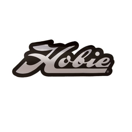 DECAL, HOBIE SCRIPT CHROME/BLK