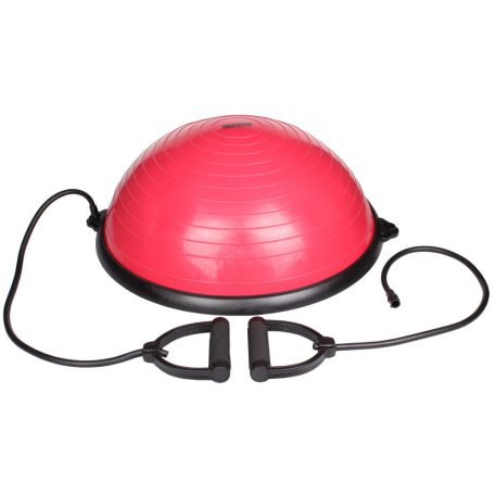 Balance Trainer félgömb karerősítővel, 58 cm, piros