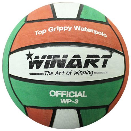 Winart WP-No.3 Top Grippy vízilabda, piros-fehér-zöld