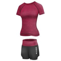 Runner Short 2W női fitnesz szett, futóruházat, szilva