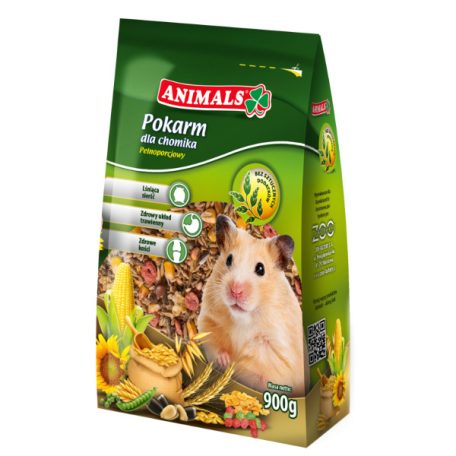 Animals Basic vitaminnal dúsított hörcsög eledel, 900 g
