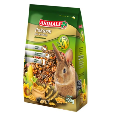 Animals Basic vitaminnal dúsított nyúl eledel, 900 g
