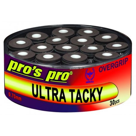 Pro's Pro Ultra Tacky fedőgrip 30 db, fekete