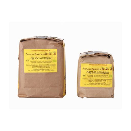 Fiatal árpapor biotermék Németországból, súlya 0,5 kg