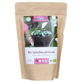   Spirulina 500 g, 2000 pasztilla, biotermék Németországból, súly 0,5 kg