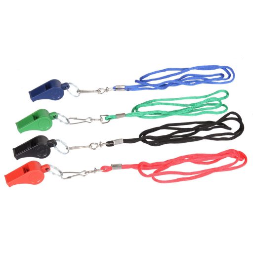 Coloured Plus plastic whistle with cord variant 20246