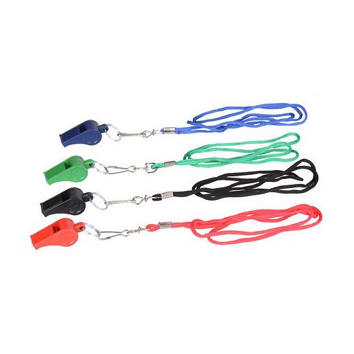 Merco színes műanyag síp zsinórral 20246