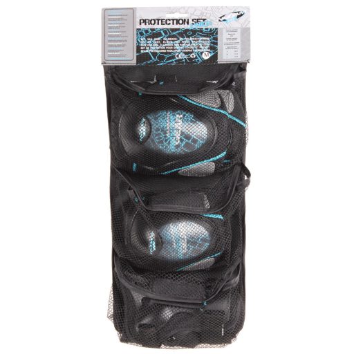 Junior Deluxe pads for roller skates, set black-blue clothing size S