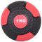 Dimple medicine ball, rubber weight 1 kg