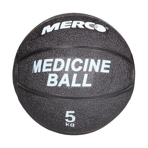 Fekete gumiból készült medicinlabda, súlya 2 kg