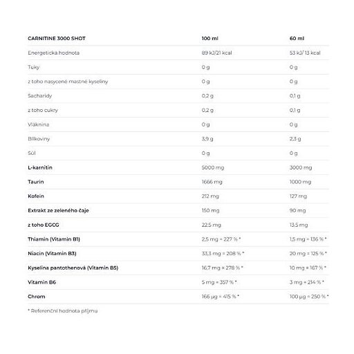 Carnitine 3000 Shot ízű ananász kiszerelés 20x 60ml