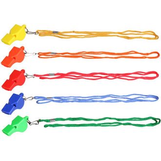   Síp Színes 013 műanyag síp nyakpánttal, vegyes szín, 10db
