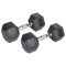 Hex rubber Dumbbell Dumbbell 2 pcs weight 7,5 kg
