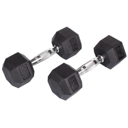Hex rubber Dumbbell Dumbbell 2 pcs weight 25 kg