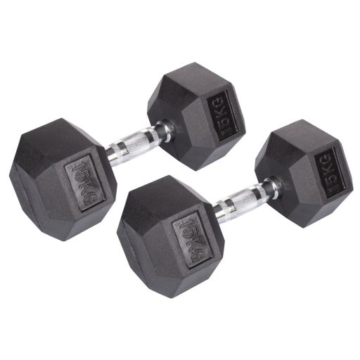 Hex rubber Dumbbell Dumbbell 2 pcs weight 25 kg