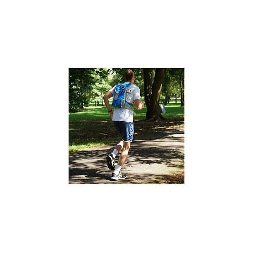 Kék színű, országúti futóhátizsák, 15 l-es űrtartalommal