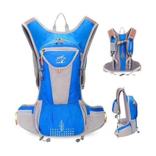Kék színű, országúti futóhátizsák, 15 l-es űrtartalommal