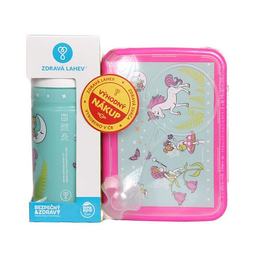 Unikornis és tündérek cumisüveg és uzsonnás doboz változat 38979