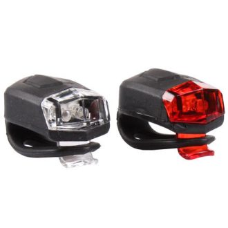 LS02 kerékpárlámpa szett fekete változat 39081