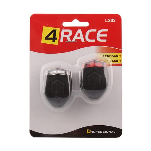 LS02 kerékpárlámpa szett fekete változat 39081