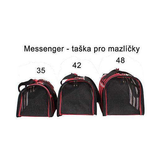 Messenger 42 kisállattartó táska, fekete változat, 40250