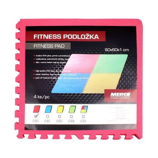 Színes Puzzle fitneszpad piros csomagolásban 4 db