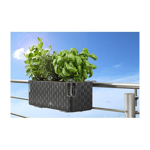 Cobble Trio önöntöző virágcserép antracit változat 41050