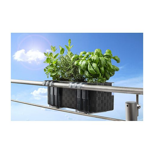 Cobble Trio önöntöző virágcserép antracit változat 41050