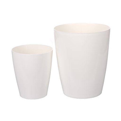 Ornella díszes virágcserép fehér átmérőjű 15 cm