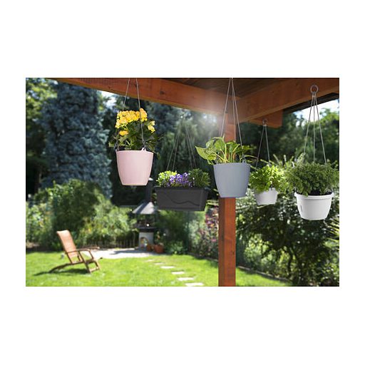 Ariella függő virágcserép antracit átmérő 25 cm