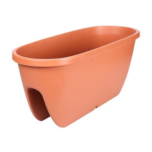 Balconia OVI korláthoz való terrakotta kaspó, hossza 30 cm