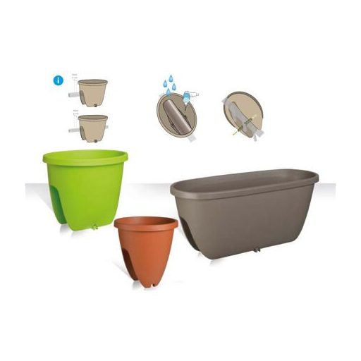 Balconia OVI korláthoz való terrakotta kaspó, hossza 60 cm