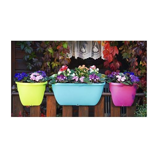 Balconia OVI korláthoz való terrakotta kaspó, hossza 60 cm