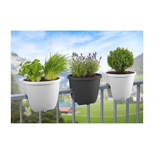 Balconia OVI korláthoz való terrakotta kaspó, hossza 60 cm