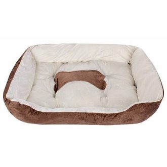 Comfy dog bed brown dimension S