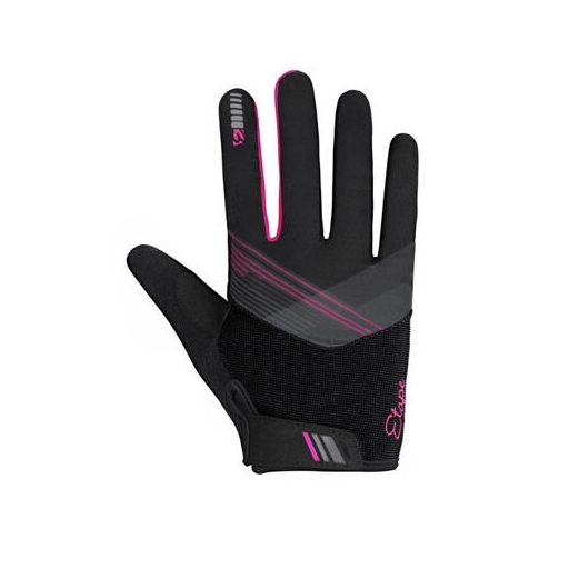 Paola+ kerékpáros kesztyű fekete-rózsaszín ruházat L-es méret