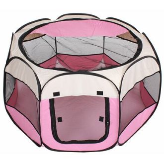 Pet Octagonal pet fence white-pink variant 42939