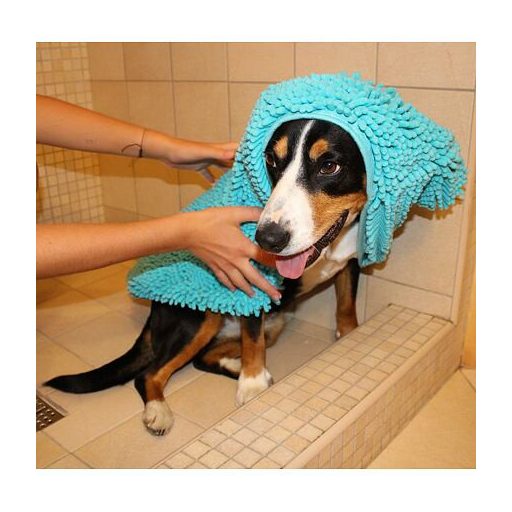 Dry kistestű kutya törölköző kék változat 43101