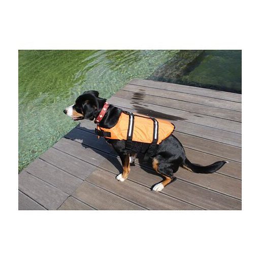 Dog Swimmer mentőmellény kutyáknak, narancssárga ruházattal, XS méret