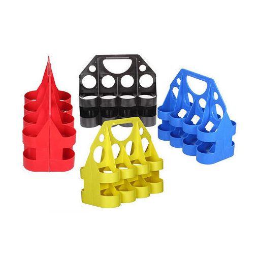 Bottle Carrier for 8 Bottles plastic red variant 16456