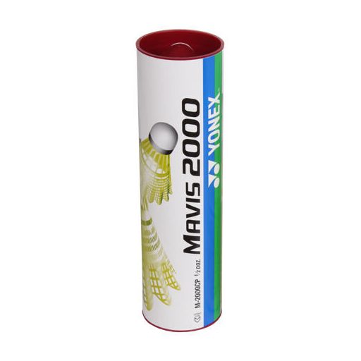 Mavis 2000 shuttlecocks red packaging tube 6 pcs