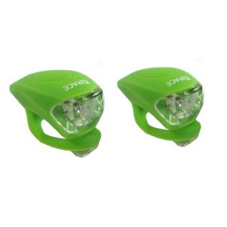 Kerékpár lámpa szett elöl/hátul zöld változat 26921