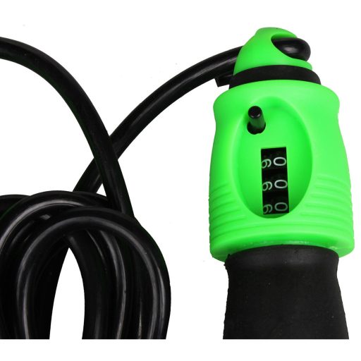 Calorie jum rope with counter, adjustable length green variant 25247