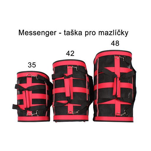 Messenger 35 kisállattartó táska piros változat 40248