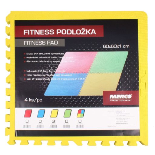 Colored Puzzle fitness pad yellow packaging 4 pcs