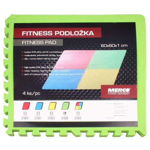 Colored Puzzle fitness pad green packaging 4 pcs