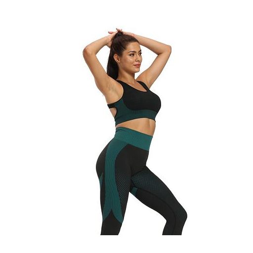 Yoga Sense jóga szett sötétzöld ruha M-es méret