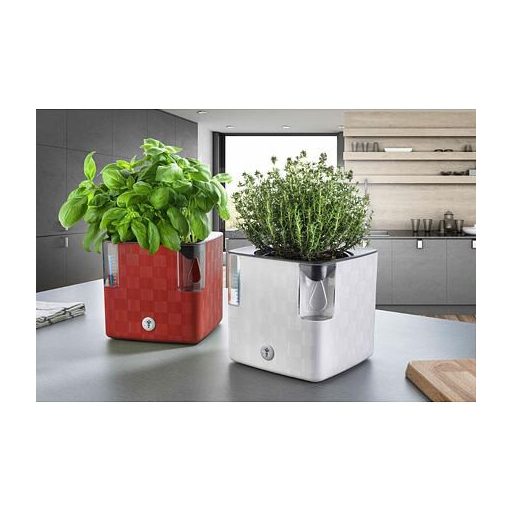 Cobble önöntöző virágcserép fehér átmérőjű 14 cm