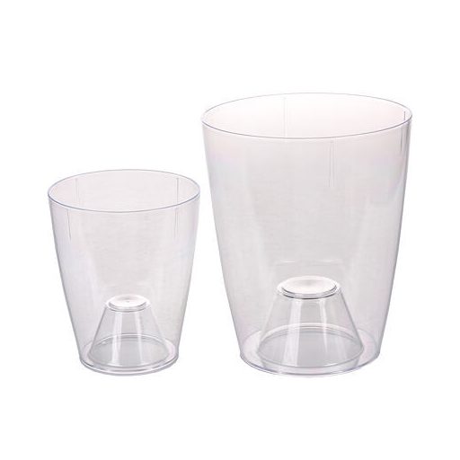 Ornella díszes virágcserép átlátszó átmérő 15 cm